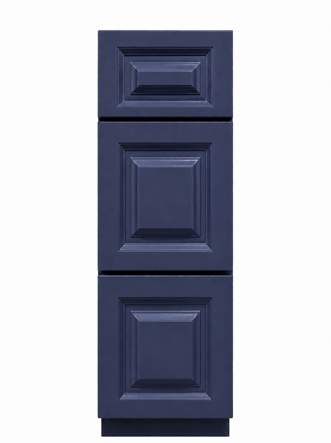 12" Navy Raised Panel - 3 Drawer Base