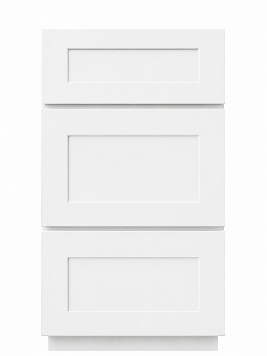 18" White Drag Shaker - 3 Drawer Base