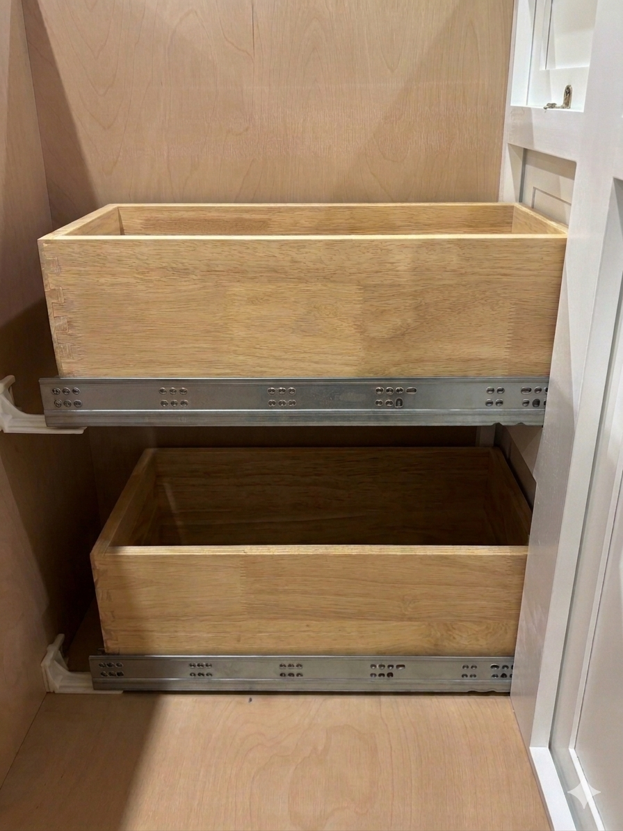 30" White Sun Shaker - 2 Drawers Right