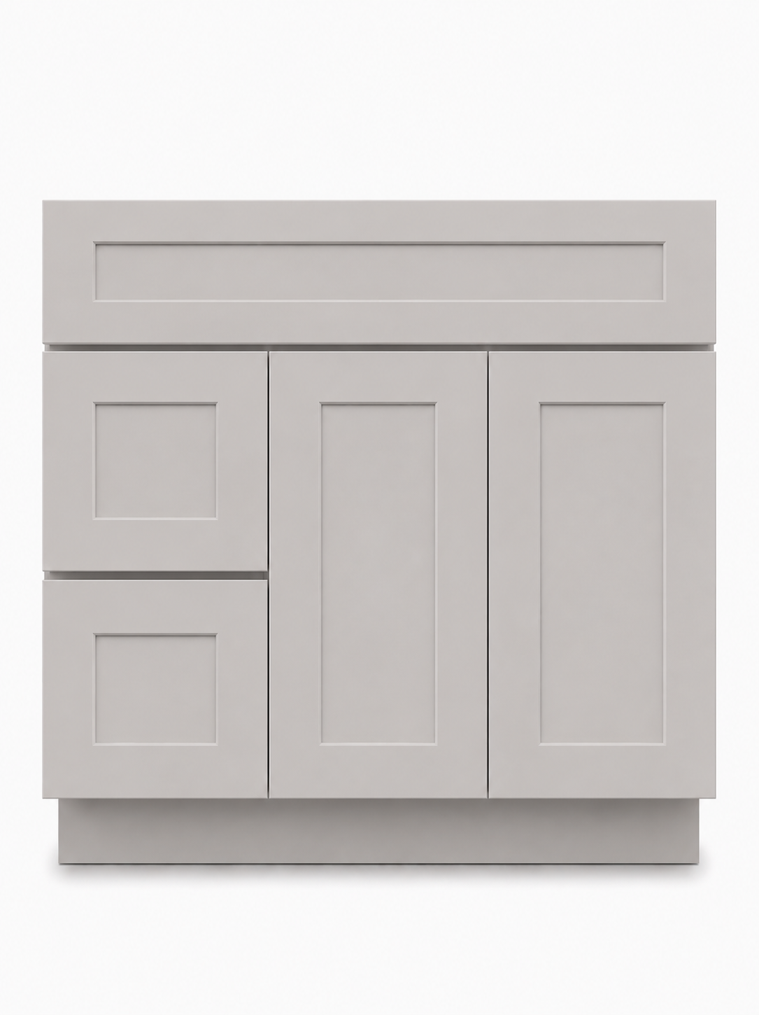36" Ashen Shaker - 2 Drawers Right