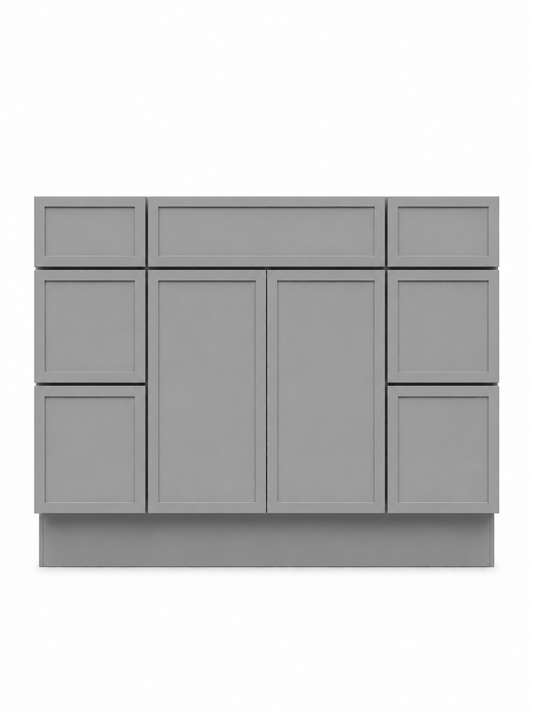 42" Grey Thin Rail - 2 Drawers