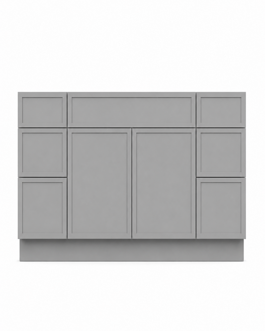 48" Grey Thin Rail - 2 Drawers