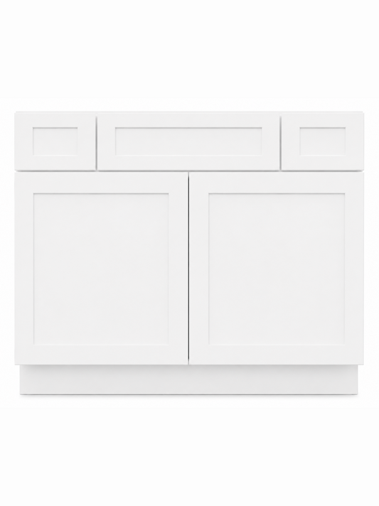 48" White Sun Shaker - 6 Drawers