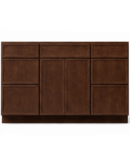 60" Double - Espresso Thin Rail