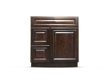 Load image into Gallery viewer, 30 Inch Bathroom Cabinet Vanity Heritage Espresso Right Drawers