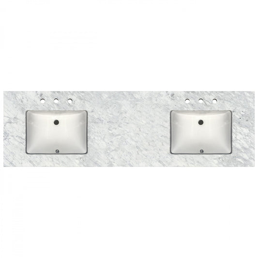 Cubierta prefabricada para tocador de 73" de ancho x 22" de profundidad Bianca Carrera 2cm 4782