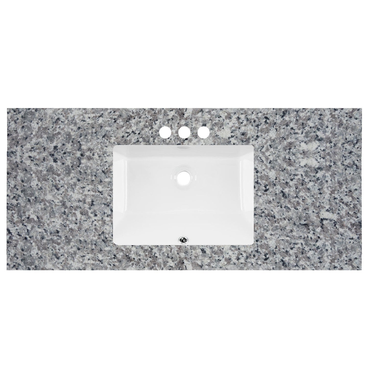 Encimera de tocador prefabricada de 43" de ancho x 22" de profundidad, color gris cisne, 2 cm, 5698