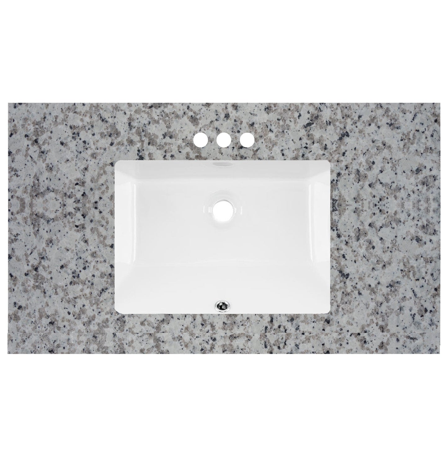 Encimera para tocador prefabricada Barala White de 37" de ancho x 22" de profundidad x 2 cm 5704