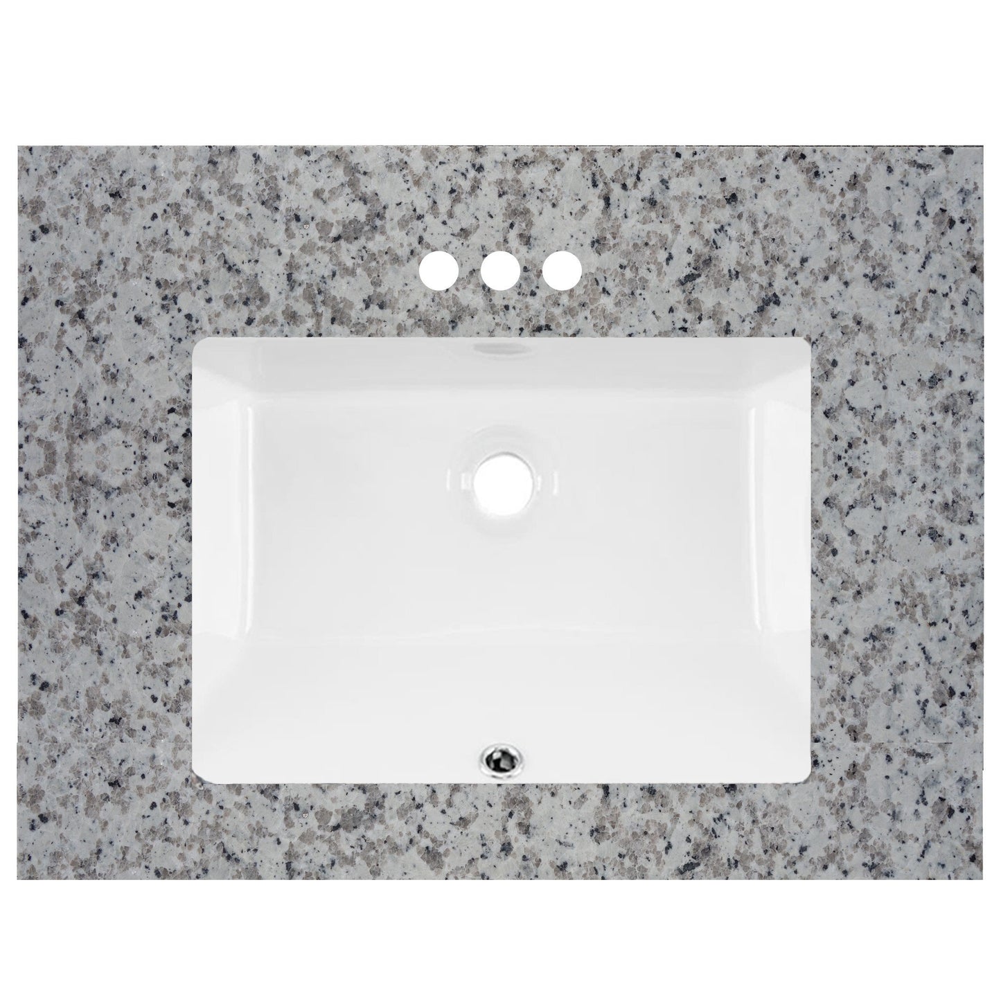 Cubierta de tocador prefabricada de 31" de ancho x 22" de profundidad Barala White 2cm 5705