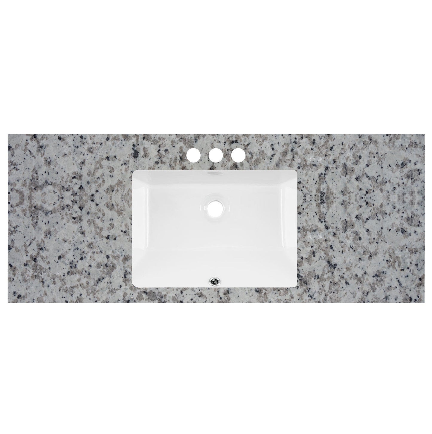 Tocador prefabricado Barala White de 49" de ancho x 22" de profundidad x 2 cm 5707