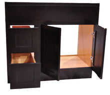 Load image into Gallery viewer, 36 Inch Bathroom Cabinet Vanity Shaker Espresso Left Drawers