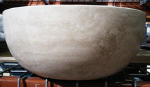 Load image into Gallery viewer, Round, Polished Travertine Vessel Sink - Ivory