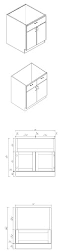 SINK BASE CABINET 24"D X 34.5"H