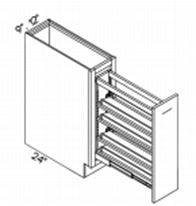 SPICE RACK PULL OUT CABINET 24"D X X34.5"H