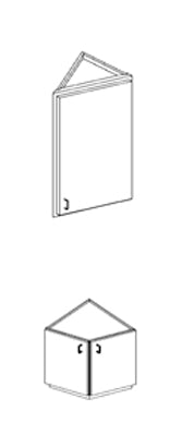 WALL END SHEL-ONE DOOR