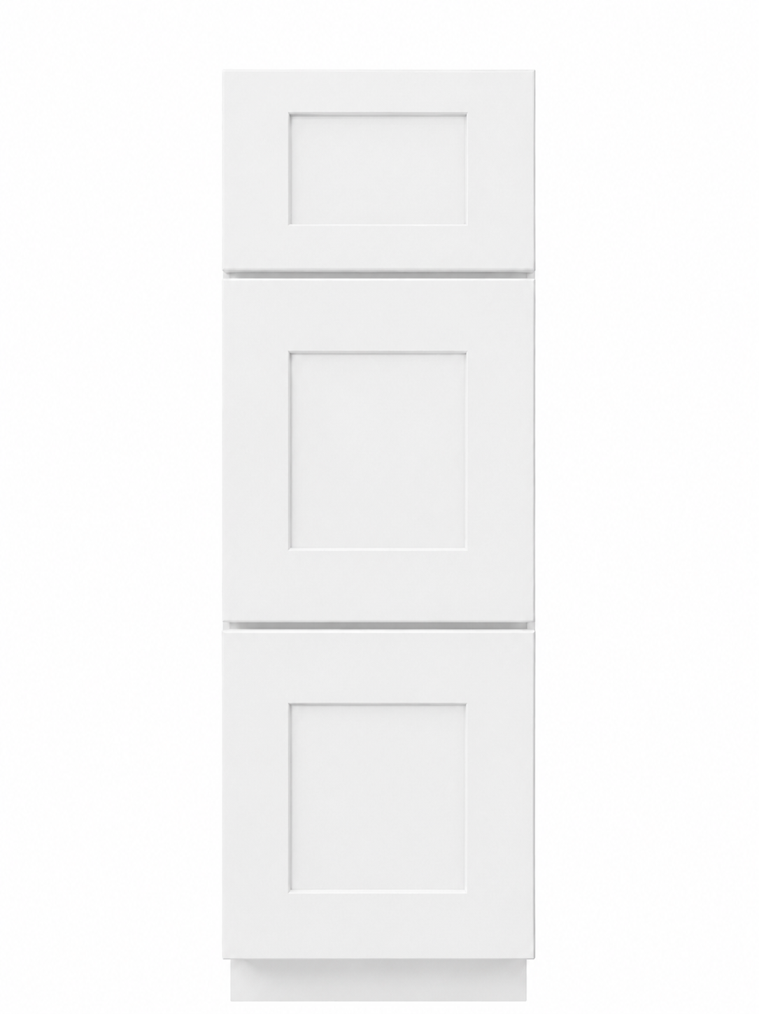 12" White Sun Shaker - 3 Drawer Base