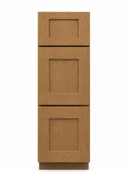 12" Toast Natural - 3 Drawer Base