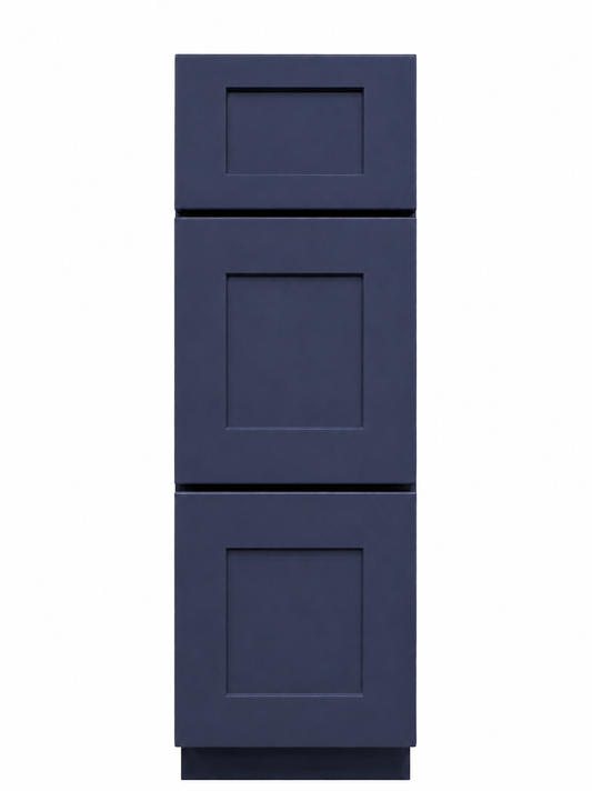 12" Navy Shaker - 3 Drawer Base