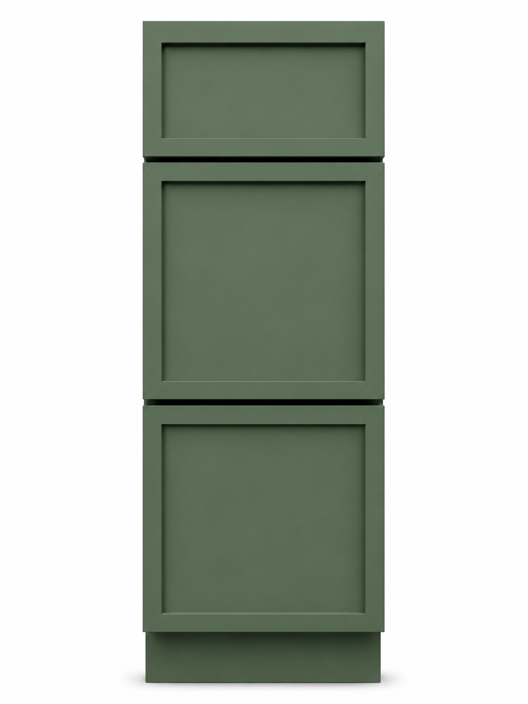 12" Palm Thin Rail - 3 Drawer Base