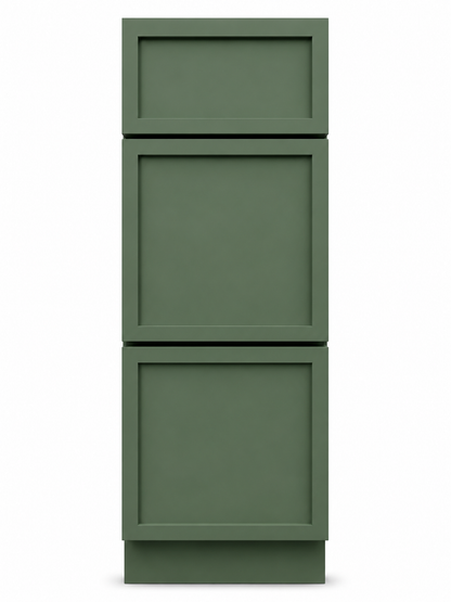 12" Palm Thin Rail - 3 Drawer Base