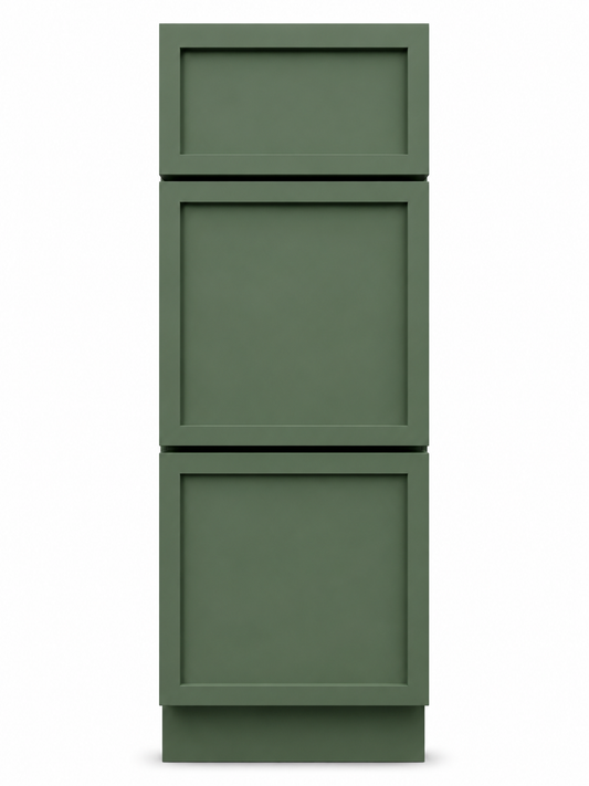12" Palm Thin Rail - 3 Drawer Base