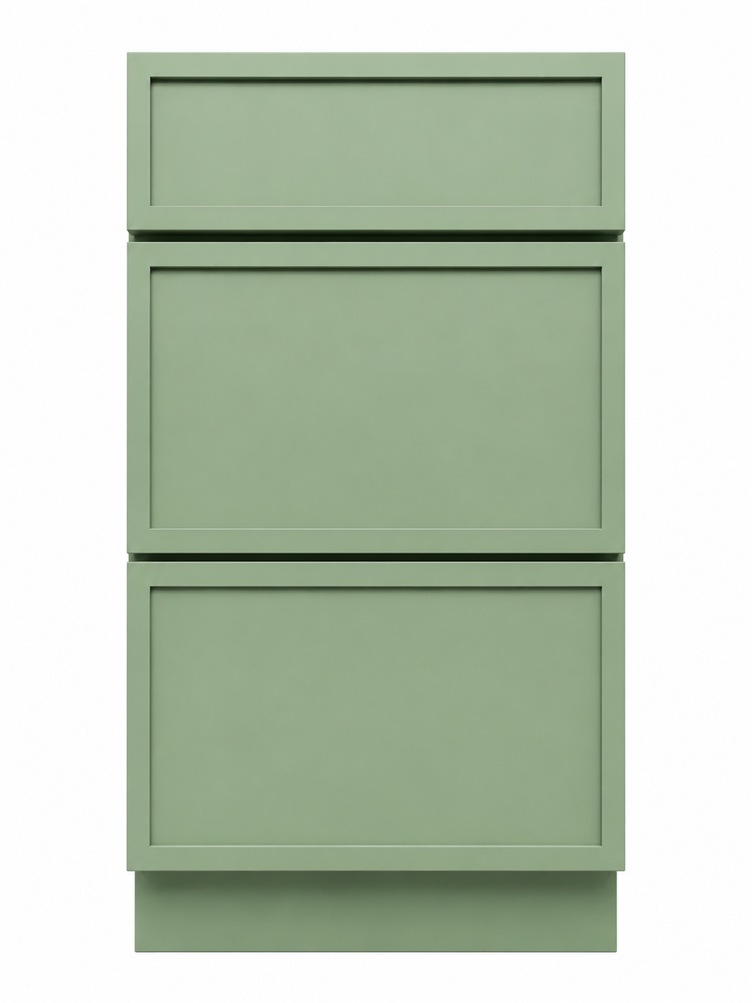 18" Palm Thin Rail - 3 Drawer Base
