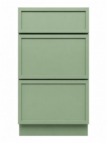 18" Palm Thin Rail - 3 Drawer Base