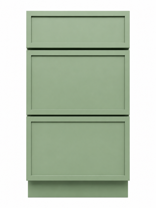 18" Palm Thin Rail - 3 Drawer Base