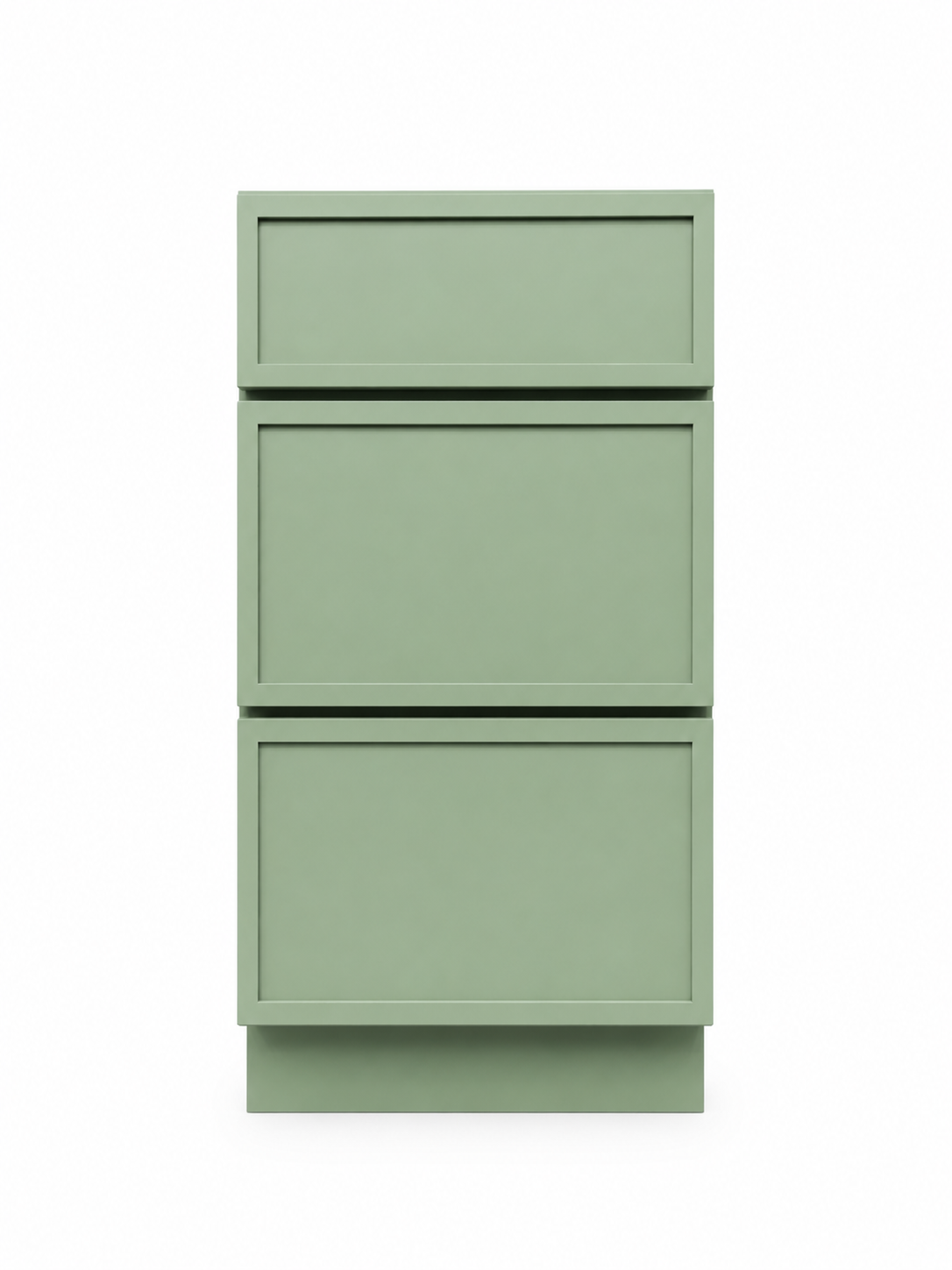 12" Palm Thin Rail - 3 Drawer Base