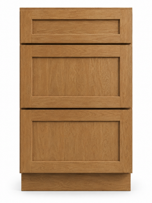 12" Toast Natural - 3 Drawer Base