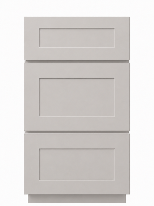 18" Ashen Shaker - 3 Drawer Base