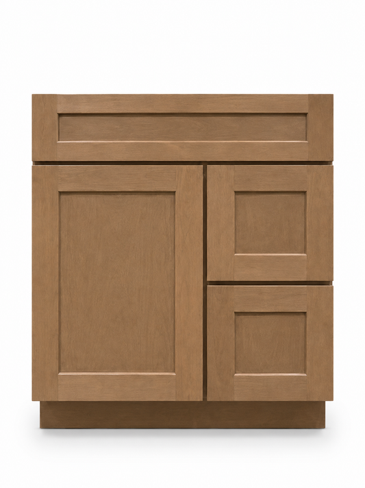 30" Toast Natural - 2 Drawer Right