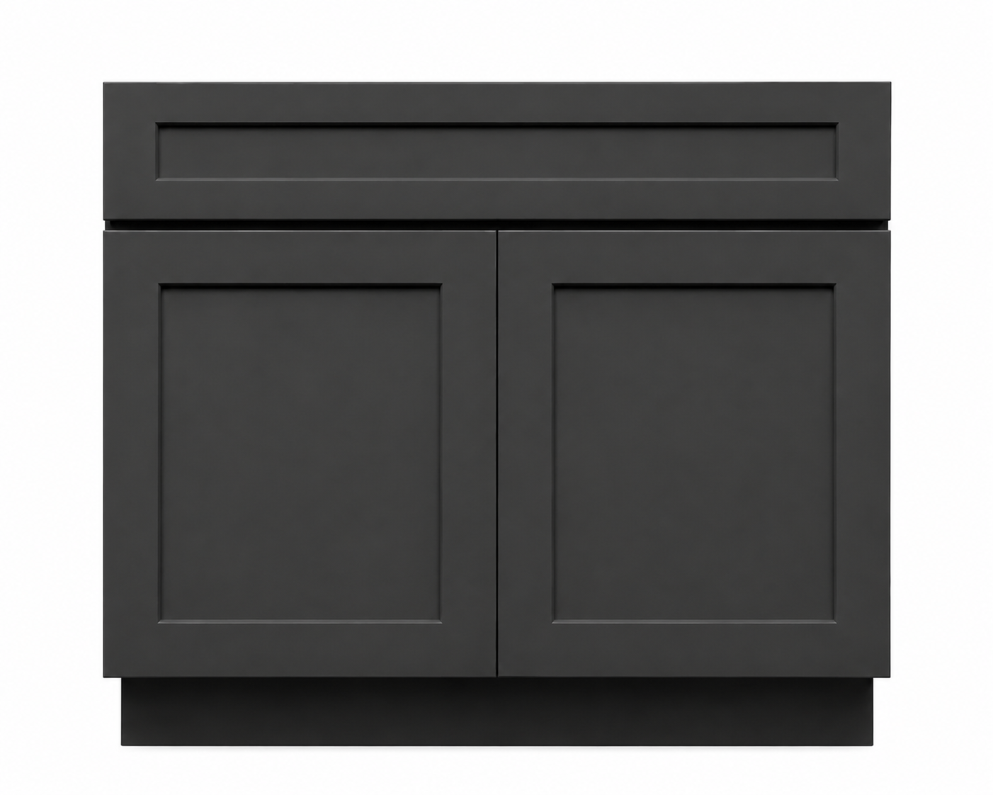 36" Black Shaker - 2 Drawers Left