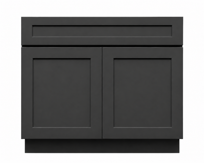 36" Black Shaker - 2 Drawers Left