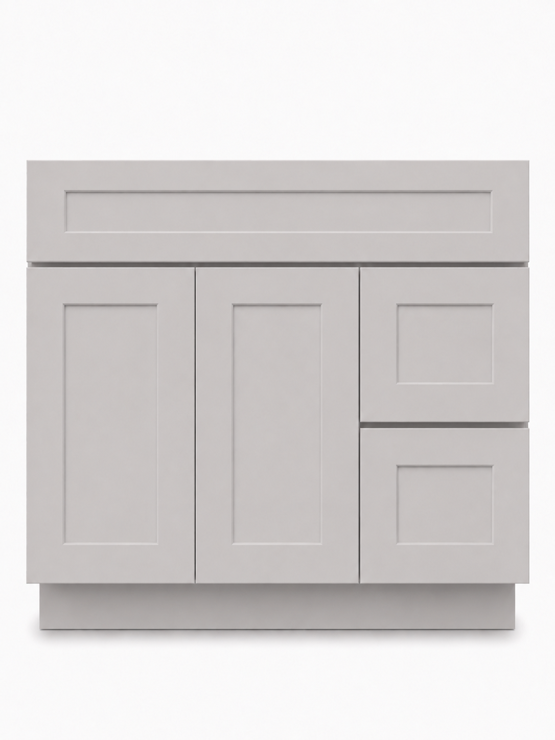 36" Ashen Shaker - 2 Drawers Right