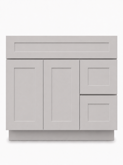 36" Ashen Shaker - 2 Drawers Right