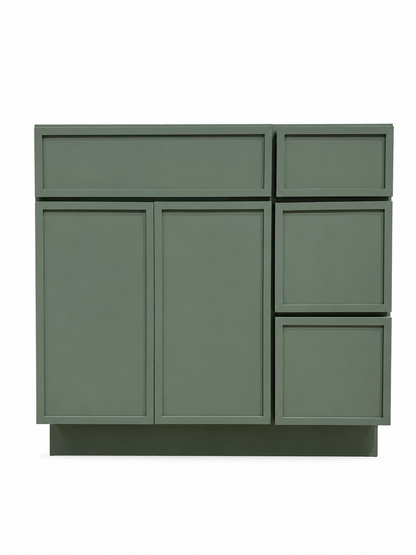36" Palm Thin Rail - 3 Drawers Left