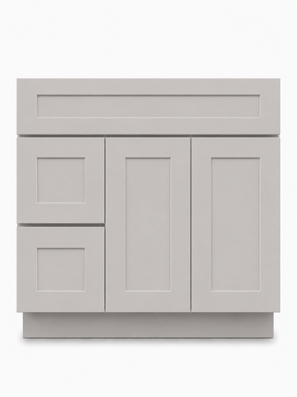 36" Ashen Shaker - 2 Drawers Right