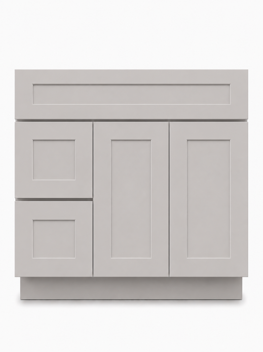 36" Ashen Shaker - 2 Drawers Left