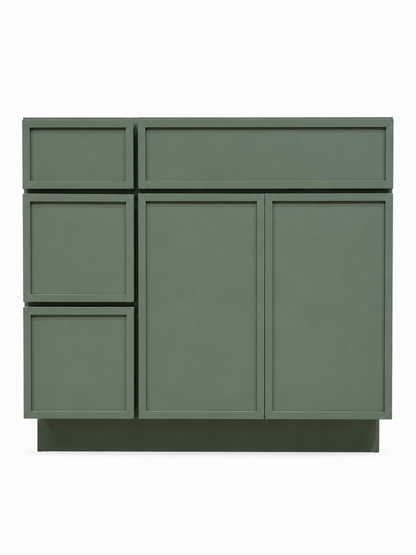 36" Palm Thin Rail - 3 Drawers Left