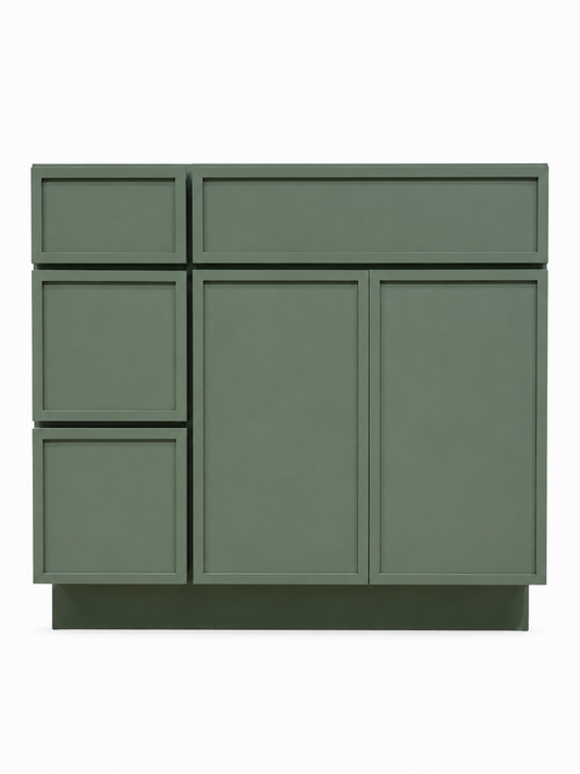 36" Palm Thin Rail - 3 Drawers Left