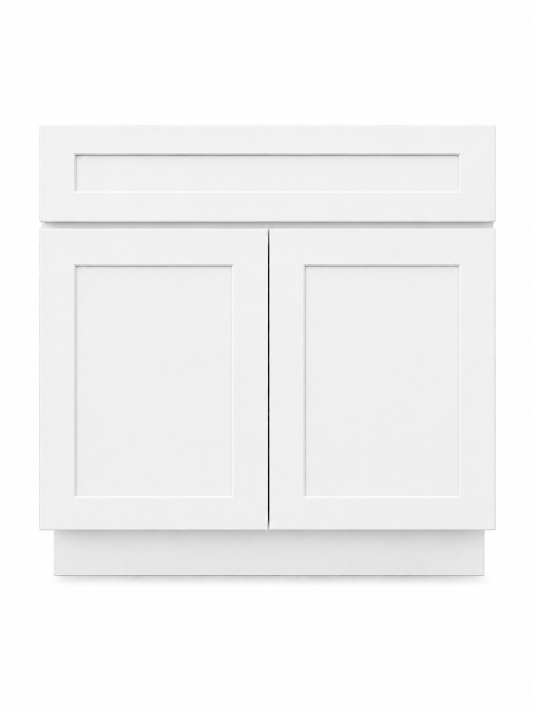 36" White Sun Shaker - 2 Drawers Right