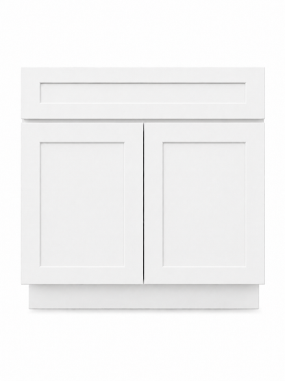 36" White Sun Shaker - 2 Drawers Right