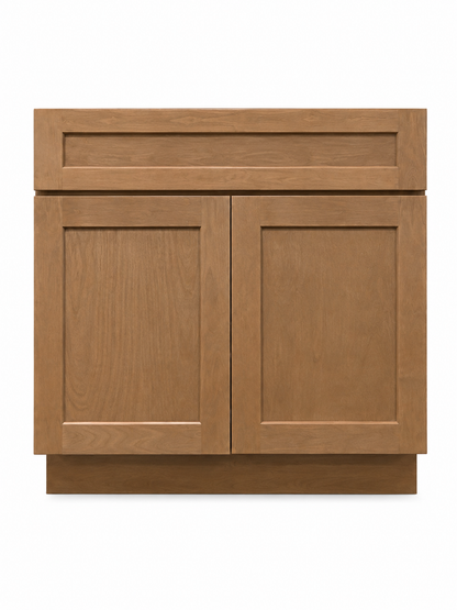 36" Toast Natural - 3 Drawers Right