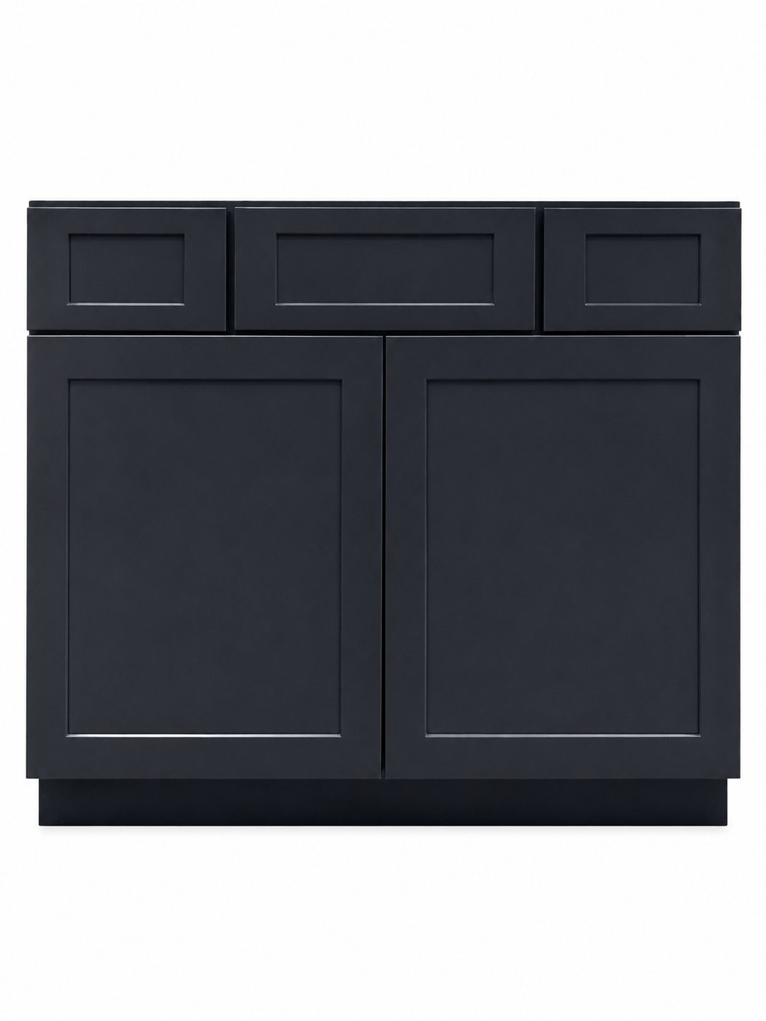 42" Black Shaker- 2 Drawers
