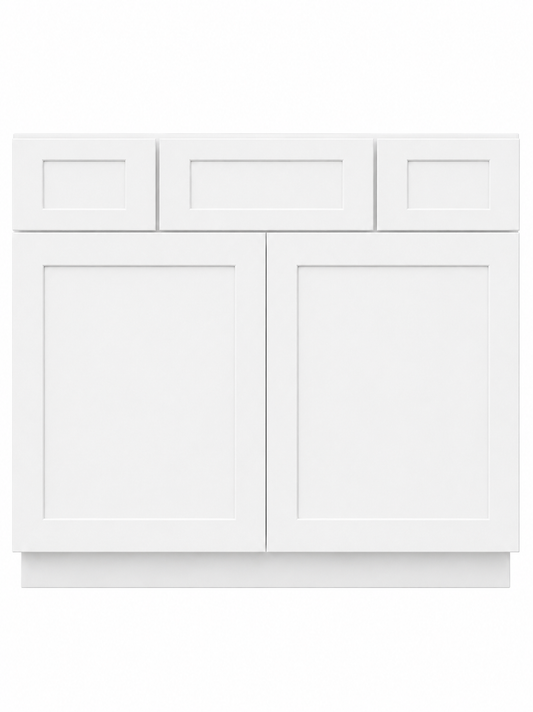 42" White Sun Shaker - 2 Drawers