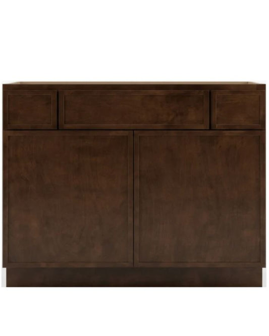 42" Espresso Thin Rail - 6 Drawers