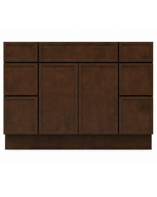 42" Espresso Thin Rail - 2 Drawers