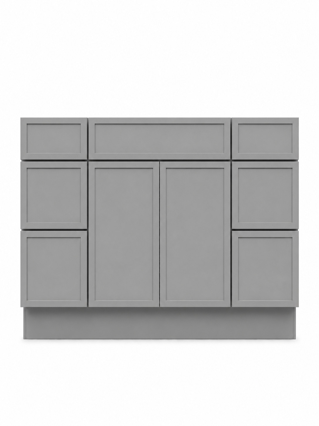 42" Grey Thin Rail - 6 Drawers