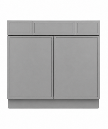 42" Grey Thin Rail - 6 Drawers